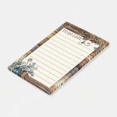 rustikale Retroflorenflechte Post-it Klebezettel (angewinkelt)