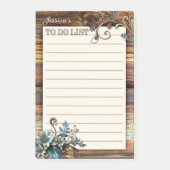 rustikale Retroflorenflechte Post-it Klebezettel (Vorderseite)