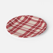 Rustikale Reverie | Aufnahme des Bauernhauses Rot  Pappteller (Schrägansicht)