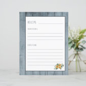 Rustikale Rezept-Seite für Kochbuch-Veranstalter (Stehend Vorderseite)