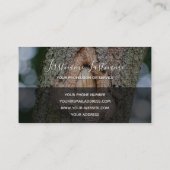 Rustikale Rinde Oberfläche graue Rechteck Streifen Visitenkarte (Rückseite)