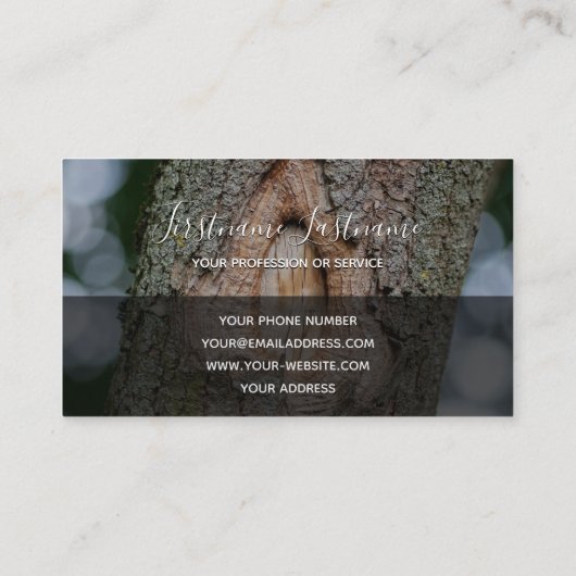 Rustikale Rinde Oberfläche graue Rechteck Streifen Visitenkarte (Rückseite)