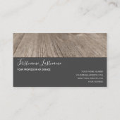 Rustikale Rinde Oberfläche graue Rechteck Streifen Visitenkarte (Rückseite)