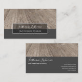 Rustikale Rinde Oberfläche graue Rechteck Streifen Visitenkarte (Vorne/Hinten)