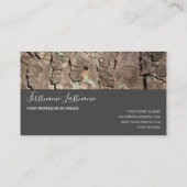 Rustikale Rinde Oberfläche graue Rechteck Streifen Visitenkarte (Rückseite)