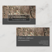 Rustikale Rinde Oberfläche graue Rechteck Streifen Visitenkarte (Vorne/Hinten)