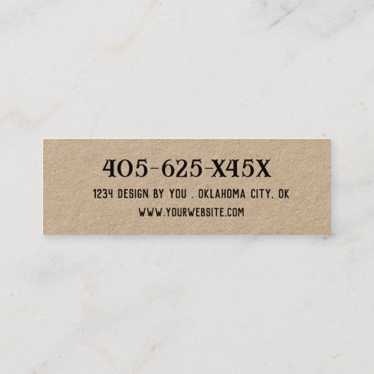 Rustikale Rinderhähnchenfarm Visitenkarte (Rückseite)