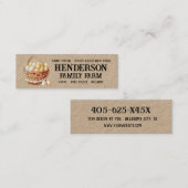 Rustikale Rinderhähnchenfarm Visitenkarte (Vorne/Hinten)