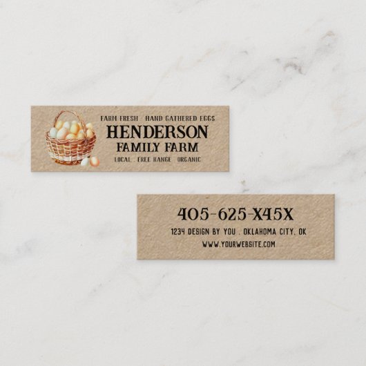 Rustikale Rinderhähnchenfarm Visitenkarte (Vorne/Hinten)