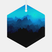 Rustikale, robuste Blauzungenerberge Ornament Aus Glas (Rückseite)