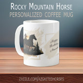 Rustikale Rocky Mountain Horse Silhouette Personal Kaffeetasse