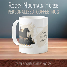 Rustikale Rocky Mountain Horse Silhouette Personal Kaffeetasse