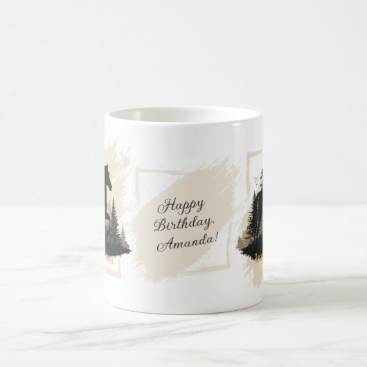 Rustikale Rocky Mountain Horse Silhouette Personal Kaffeetasse (Mittel)