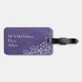 Rustikale Romance lila Gepäckanhänger (Rückseite horizontal)