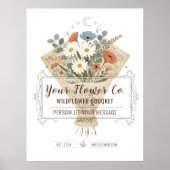 Rustikale Romaneinwickelte Blumen Anpassbar Poster (Vorne)