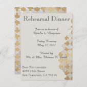 Rustikale romanische Hochzeit | Probe Dinner einla Einladung (Vorne/Hinten)