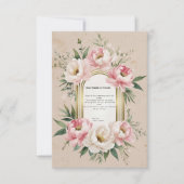 Rustikale Romantik Boho Elegante Blumenhochzeit Dankeskarte (Vorderseite)