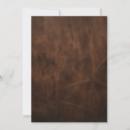 Rustikale Romantik: Boots & Hat Probe Dinner Einladung (Rückseite)