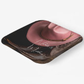 Rustikale Romantik: Cowboy Boots & Rose Hat Weddin Pappteller (Gewinkelt)