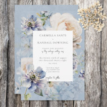 Rustikale Romantik Dusty Blue & White Floral