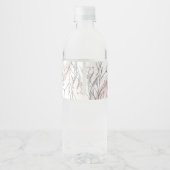 Rustikale Romantik Hochzeitwasser-Flaschenetikett Wasserflaschenetikett (Rückseite)