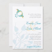 Rustikale Romantik Hummingbird Kiss Liebe BirdWedd Einladung (Vorderseite)