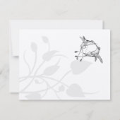 Rustikale Romantik Hummingbird Kiss Liebe BirdWedd RSVP Karte (Rückseite)