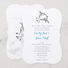 Rustikale Romantik Hummingbird Kiss Love Bird Wedd Einladung