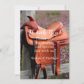 Rustikale Romantik: Sattel auf der Dusche der Zaun Einladung (Vorderseite)