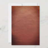 Rustikale Romantik: Sattel auf Zaun Hochzeitspaare Einladung (Rückseite)