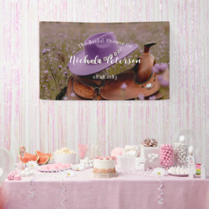 Rustikale Romantik: Sattel mit einem Hut-Brautpart Banner