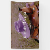 Rustikale Romantik: Sattel mit einem Hut-Brautpart Banner (Vertikal)