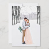 Rustikale Romantik Schöne Hochzeit mit zwei Fotos Einladung (Rückseite)