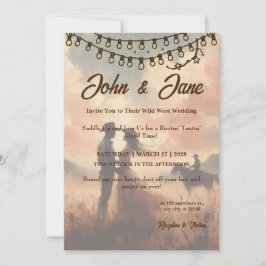 Rustikale Romantik: Wild West Wedding Einladung