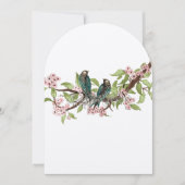 Rustikale romantische Aquamarine Love Bird Pink Aq Einladung (Vorderseite)
