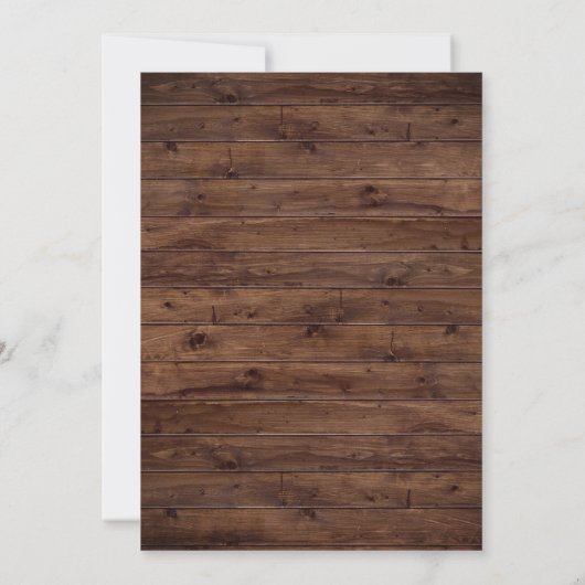 Rustikale romantische Burgunder Rote Rose Hochzeit Einladung (Rückseite)