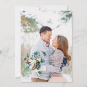 Rustikale romantische Foto Hochzeit Einladung (Rückseite)