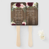 Rustikale romantische Hochzeitsfeier Fächer (Vorne und Hinten)