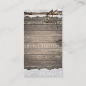 Rustikale romantische Holzbalken und Weinberge Lan Visitenkarte (Vorderseite)