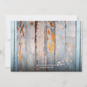 Rustikale Romantische Holzhäuserwärmung einladen Einladung (Rückseite)