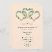 Rustikale romantische Hübsche Hochzeit Einladung (Vorne/Hinten)