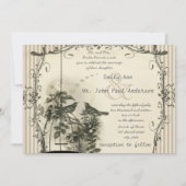 Rustikale romantische Vintage Geburtstagsfeier Einladung (Vorderseite)