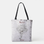 Rustikale Rooster Brick Background Tasche (Rückseite)