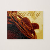 Rustikale roping Sattelkunst des Westerns Puzzle (Horizontal)