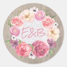 Rustikale Rosa Blume-Wreath-Hochzeit