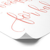 Rustikale Rosa Blumenbücher für Babyschild Poster (Ecke)