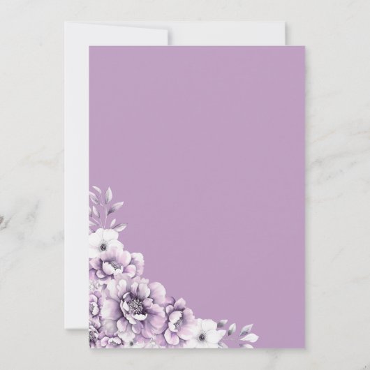 Rustikale Rosa Blumenzehen Einladung (Rückseite)