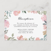 Rustikale, rosa Blumenzunge Rezeption Details Begleitkarte (Vorderseite)