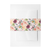 Rustikale rosa Burgund-Blumenmuster-Hochzeit im He Einladungsbanderole (Vorderseite Beispiel)