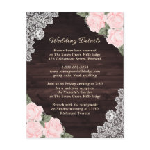 Rustikale Rosa Holzlasche mit Blumenmuster